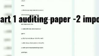 brabu   b.com part-1 auditing paper-2 important question