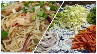 Chicken chow mein/Chicken spaghetti recipe