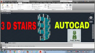 how to make stairs in autocad 3d ( HINDI )