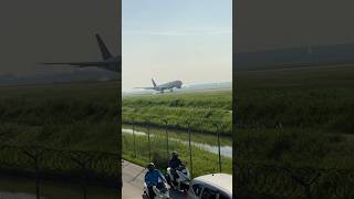 BOEING 777 SAUDIA landing Miring‼️