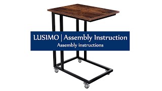 Lusimo | C Side Table With Rolling Casters Assembly Instructions