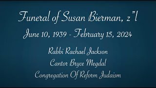 Funeral of Susan Bierman (2/19/24)