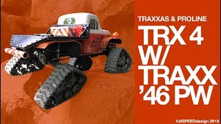 Traxxas TRX 4 (82016-4) equipped with Traxx tracks (8880) and Proline 1946 Powerwagon body