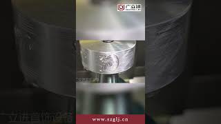 Diamond cutting and engraving in silver jewelry - Guanglijin #shorts  #jewelry #cnc #jewelrymaking