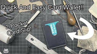 Quick little leather card slip/wallet! #minimalist #asmr #edc