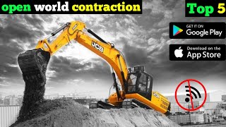 top 5 realistic open world jcb game | best offline open world games for android | iOS and Android