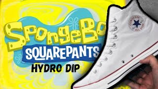 "Spongebob" HYDRO DIPPED Converse Chuck Taylors!