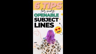 6 tips for more openable subject lines! #shorts #shortvideo