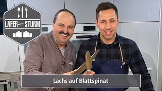 Folge 5 - Lafer meets Sturm - Rezept: Lachs auf Blattspinat