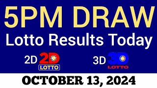 Lotto Result Today 5pm Draw October 13 2024 Swertres Ez2 PCSO Live Result