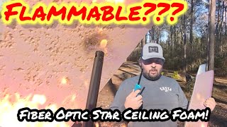 Fire Test: Flammability Experiment on Foam Panels for Fiber Optic Star Ceiling