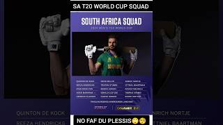 SA T20 WC 2024 SQUAD ANNOUNCED #t20worldcup2024 #cricket #shorts #viratkohli #rohitsharma #t20squad