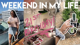 weekend in my life | my 21st birthday, boyfriend surprises me + shopping & hauls