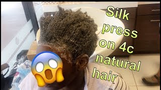 Salon visit: Silk Press on 4c Natural Hair