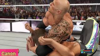 WWE 2k24 Gameplay The Rock Vs Waller