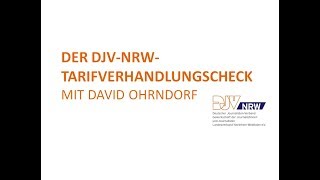 DJV-NRW-Tarifverhandlungscheck mit David Ohrndorf