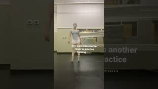 When the floors are sticky…. #ballet #ballerina #pointe #turning #youtubeshorts