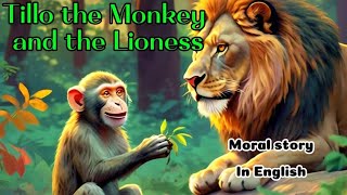 Tillo The Monkey and The Lioness | Moral story for kid's in English | Bedtime Wonderworld