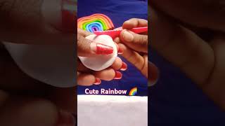 Cute rainbow 🌈🌈✨🌈🌈🌈🌈 clay rainbow making 😊💕#youtube shorts