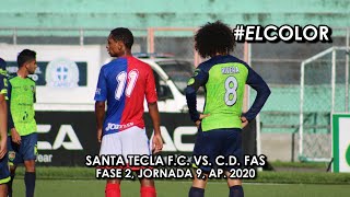 #ElColor: Santa Tecla F.C. vs. C.D. FAS - Fase 2, Fecha 9, Apertura 2020