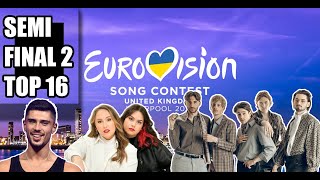 Eurovision 2023 - Semi Final 2 - My Top 16 (Before The Show)