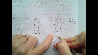 Indices Equations with x as an index number