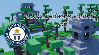 Roblox Bedwars Squads WORLD RECORD! ( FASTEST WIN)