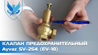 ⛲️Клапан предохранительный пружинный муфтовый Ayvaz SV-254 (EV-10) 🎥 | АРМАШОП