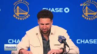 Klay Thompson Postgame Interview | Golden State Warriors lose to Denver Nuggets 130-127