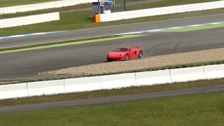 Almost Crash Porsche Carrera GT at Hockenheimring, Spin, Lucky Driver , Trackday 19.5.15