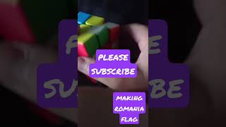 making romania flag on 3 by. rubik's cube #youtubeshorts #shortsvideo