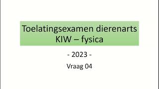 Toelatingsexamen dierenarts 2023 - Fysica vraag 04 (elektrische schakeling)