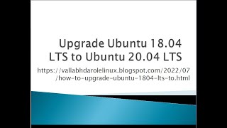 How to Upgrade Ubuntu 18.04 LTS to Ubuntu 20.04 LTS