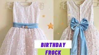 Party wear Baby Frock Cutting & Stitching In Malayalam | 6- 7 Year's old girl's frock | Net Frock