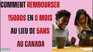 COMMENT REMBOURSER SON PRET AUTOMOBILE EN  8 MOIS AU LIEU DE 5ANS-SALARIÉ IMMIGRANT-PART2