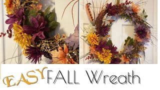 Make an easy #Fall wreath #dollartreediy