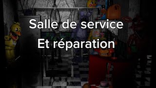 (Salle de service et réparation) Five night at Freddy’s Maison hantée Ambiance