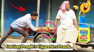 Update Cutting Peoples Cigarette Prank Part 11 ! STOP Smoking ! Try To Not Lough!