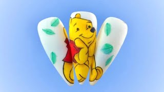 DISEÑO CARTOON: WINNIE POOH EN UÑAS PASO A PASO