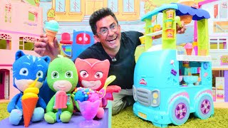 Pijamaskeliler için Play Doh renkli dondurma yapıyoruz! Oyun hamuru ile eğitici video