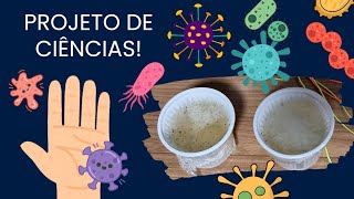 Experiência do Museu de Microbiologia do Instituto Butantan - MICRORGANISMOS  MÃO SUJA X MÃO LIMPA