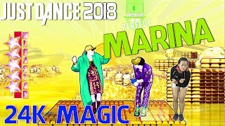 🌟  Just Dance 2018: 24K Magic - Bruno Mars - Megastar | Dancer Marina 🌟