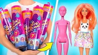 Let’s Dip and Unboxing Barbie Color Reveal Dolls | Joyce’s Toys