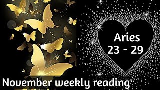 Aries(मेष)weekly reading November 23to29 उत्साह से भरा रहेगा ये हफ्ता😃💞