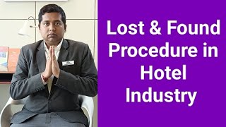 Lost & Found ll Lost & Found procedure in Hotel Industry ll Housekeeping Training Topic ll