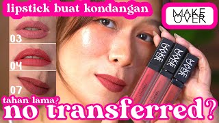 REVIEW MAKE OVER POWERSTAY TRANSFERPROOF MATTE LIP CREAM DI BIBIR GELAP, BIKIN KERING?