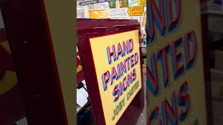 Can you use a roller to get a smooth background when you signwrite?  #signwriting #art #lettering