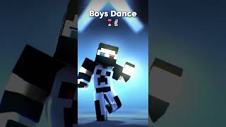 Minecraft Dance Girls 🌹 vs Boys 🗿 |  #minecraft #memes #boysvsgirls @SlamacowCreations