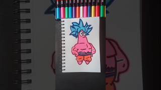 Drawing 🔥Patrick 🔥as Goku! #shorts #art #global #anime