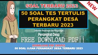 GRATIS PDF!! SOAL CAT TES TERTULIS PERANGKAT DESA TERBARU 2023